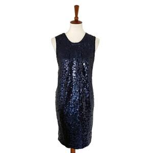 Eliza J navy blue sequined dress, size 12, NWT